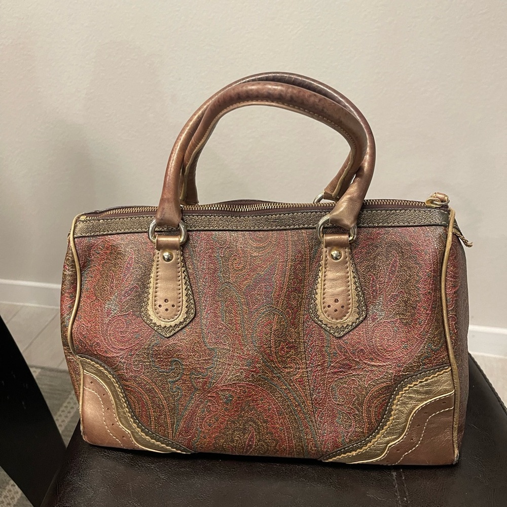 Vintage Etro paisley print Boston Bag